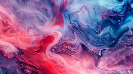 Fototapeta premium Abstract Painting in Vibrant Swirls of Colors