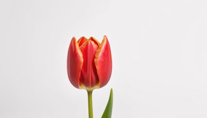  Vibrant red tulip in bloom