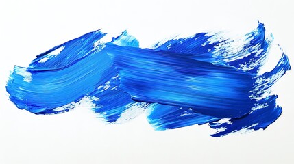 Blue stroke of paint brush