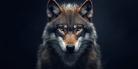 Fototapeta premium Wolf wildlife mammal animal. 