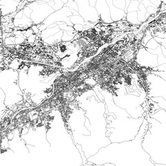 3D illustration of city and urban in Yamaguchi Japan