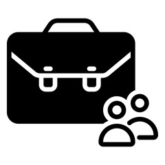 suitcase icon, glyph icon style