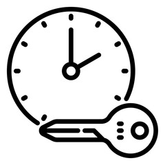 key icon, line icon style