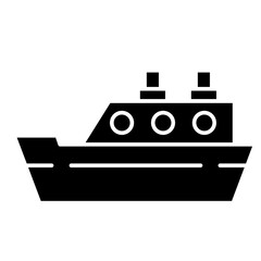 sailing ship boat icon sea transportation