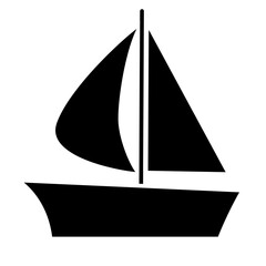 sailing boat ship icon, wind energy boat ship