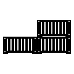 stack of container box cargo logistic icon