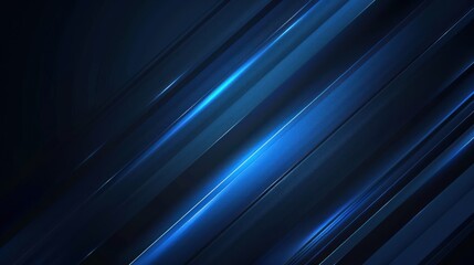 Abstract Blue Diagonal Lines with Glowing Stripes