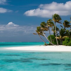beach with palm trees