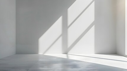 Fototapeta premium Elegant and Minimal White Room for Product Presentation with Soft Lighting