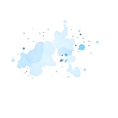 Fototapeta premium Blue watercolor splash isolated on white background