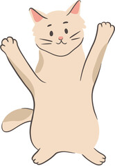 Hand-Drawn Cute Cat Illustration
