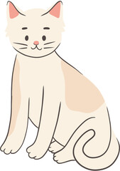 Hand-Drawn Cute Cat Illustration