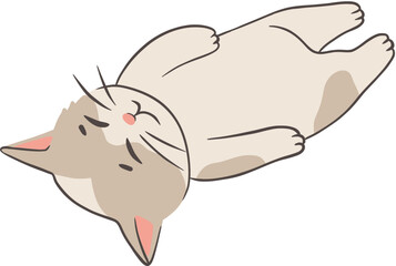 Hand-Drawn Cute Cat Illustration