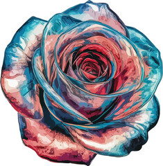 Obraz premium watercolor A rose with sunlight falling on it