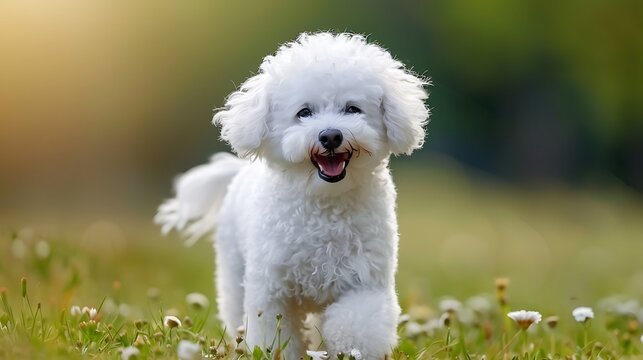 The bichon frise is a french small breed of dog from the group of bichons it is distinguished by curly thick long and silky hair