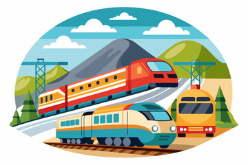 Train Journey Through Mountainous Landscape