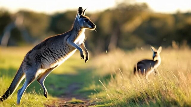 kangaroo in the savannah