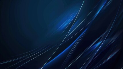 Abstract Blue and White Lines on a Dark Background