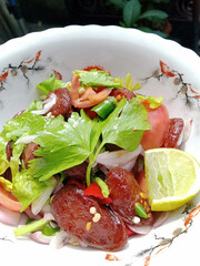 Chinese sweet sausage salad
