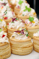  Crab meat salad puff 1