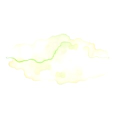 Obraz premium Green abstract watercolor splash on white background