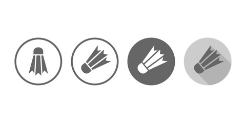 badminton ball sign and logo collection set