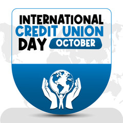 International Credit Union Day Vector Financial Community and Cooperative Design