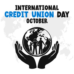 International Credit Union Day Vector Financial Community and Cooperative Design