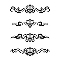 Classic Vintage Baroque Victorian Frames Separator Elements Classic Wedding Invitation