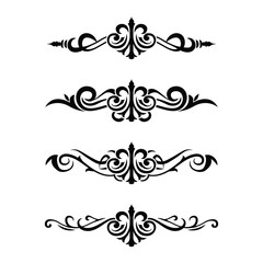 Classic Vintage Baroque Victorian Frames Separator Elements Classic Wedding Invitation