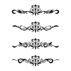 Classic Vintage Baroque Victorian Frames Separator Elements Classic Wedding Invitation