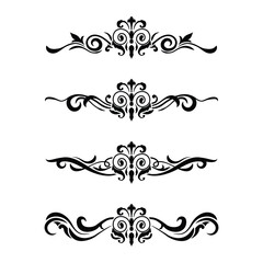 Classic Vintage Baroque Victorian Frames Separator Elements Classic Wedding Invitation