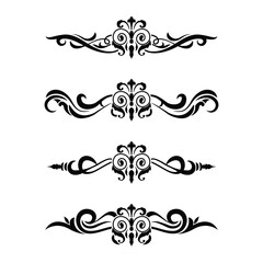 Classic Vintage Baroque Victorian Frames Separator Elements Classic Wedding Invitation