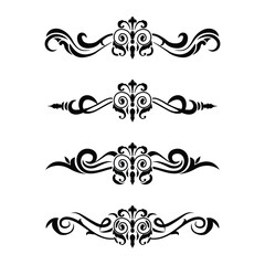 Classic Vintage Baroque Victorian Frames Separator Elements Classic Wedding Invitation