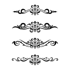 Classic Vintage Baroque Victorian Frames Separator Elements Classic Wedding Invitation