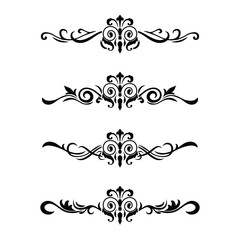 Classic Vintage Baroque Victorian Frames Separator Elements Classic Wedding Invitation