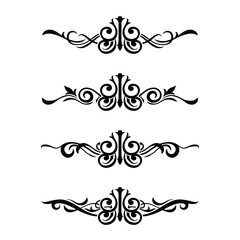 Classic Vintage Baroque Victorian Frames Separator Elements Classic Wedding Invitation