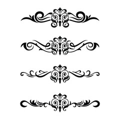 Classic Vintage Baroque Victorian Frames Separator Elements Classic Wedding Invitation