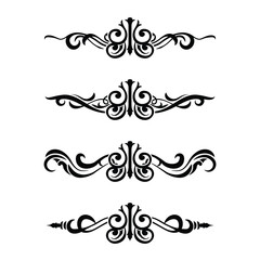 Classic Vintage Baroque Victorian Frames Separator Elements Classic Wedding Invitation