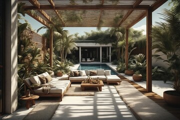 Tropical Poolside Lounge