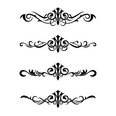 Classic Vintage Baroque Victorian Frames Separator Elements Classic Wedding Invitation