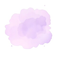 Obraz premium Soft purple watercolor paint splashes isolated on white background