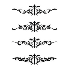 Classic Vintage Baroque Victorian Frames Separator Elements Classic Wedding Invitation