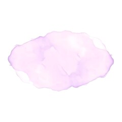Soft purple watercolor paint splashes isolated on white background