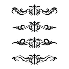 Classic Vintage Baroque Victorian Frames Separator Elements Classic Wedding Invitation