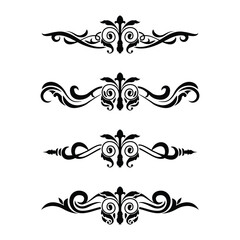 Classic Vintage Baroque Victorian Frames Separator Elements Classic Wedding Invitation