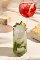 Refreshing Mojito Cocktail with Mint, Lime, and Rum - Perfect for Summer Parties