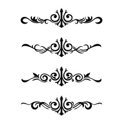 Classic Vintage Baroque Victorian Frames Separator Elements Classic Wedding Invitation