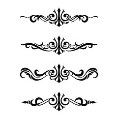 Classic Vintage Baroque Victorian Frames Separator Elements Classic Wedding Invitation