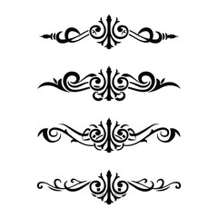 Classic Vintage Baroque Victorian Frames Separator Elements Classic Wedding Invitation